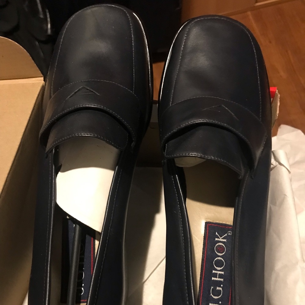 G.H. Bass & Co. Navy Leather Penny Loafers
